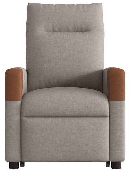 Zvedací polohovací křeslo taupe textil 3324011