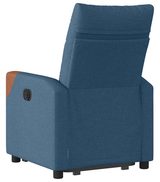 Zvedací polohovací křeslo modré textil 3324012