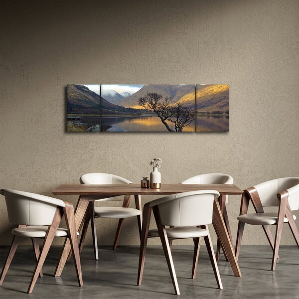 Obraz - Hory u jezera (170x50 cm)