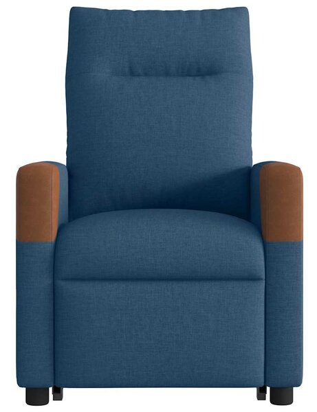 Zvedací polohovací křeslo modré textil 3324012