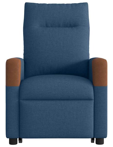 Elektrické zvedací polohovací křeslo modré textil 3324028