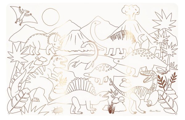 Papírová prostírání v sadě 8 ks 28x42.5 cm Dinosaurs – Meri Meri