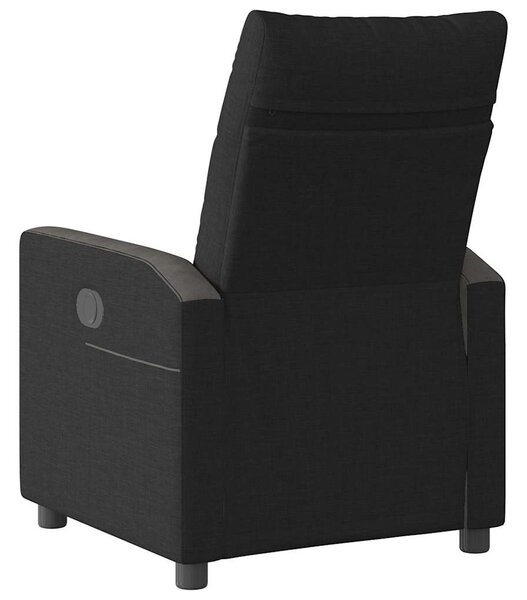 Elektrické polohovací křeslo černé textil 3324040