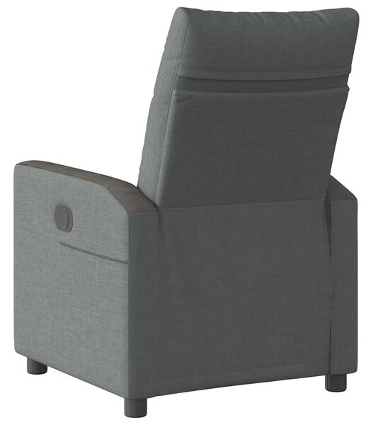 Elektrické polohovací křeslo tmavě šedé textil 3324039