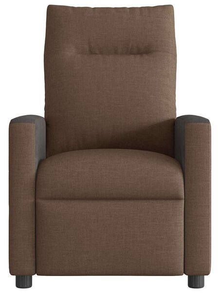Elektrické masážní polohovací křeslo hnědé textil 3324048