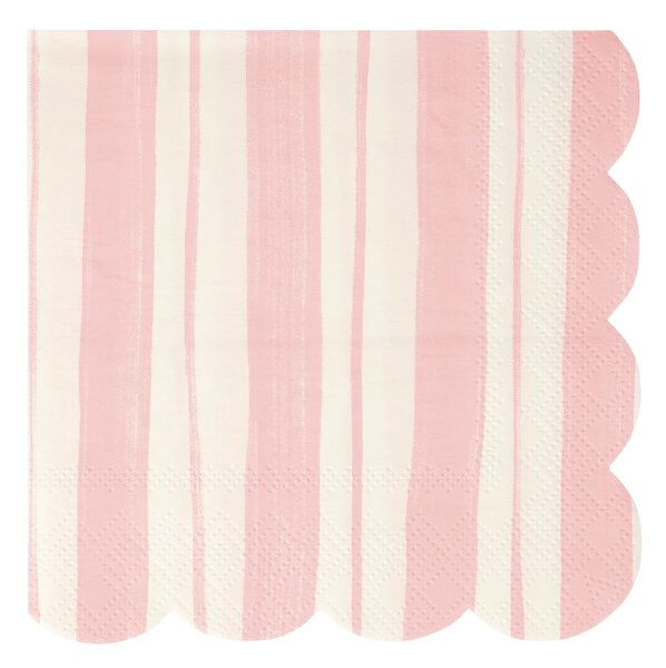 Papírové ubrousky v sadě 16 ks Ticking Stripe – Meri Meri