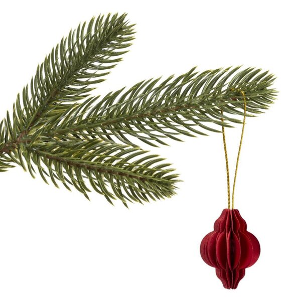 Vánoční papírové ozdoby 4cm barevné sada 6ks