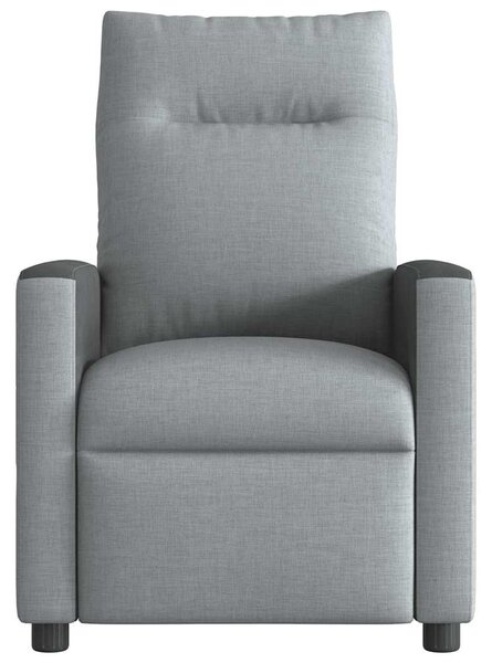 Elektrické masážní polohovací křeslo světle šedé textil 3324045