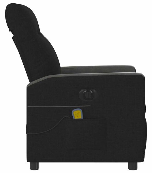 Elektrické masážní polohovací křeslo černé textil 3324047