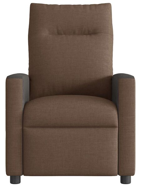 Elektrické polohovací křeslo hnědé textil 3324041
