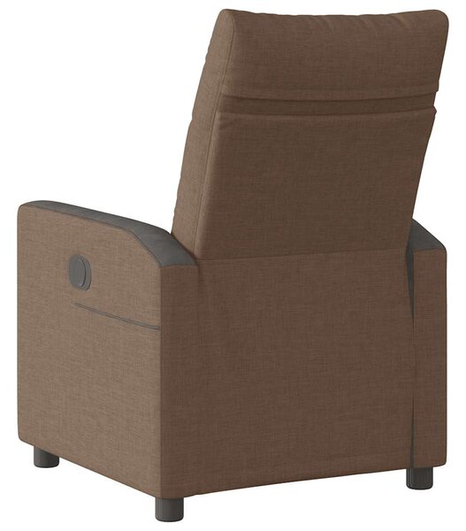 Elektrické polohovací křeslo hnědé textil 3324041