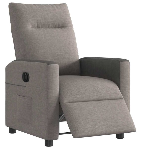 Elektrické polohovací křeslo taupe textil 3324043