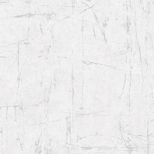 Vliesové tapety na zeď Evolution 10320-31, rozměr 10,05 m x 0,53 m, stěrka bílá se stříbrnými konturami, Erismann