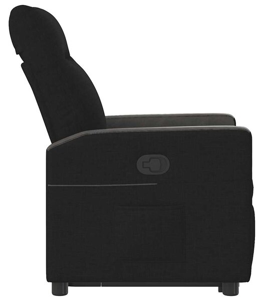 Zvedací polohovací křeslo černé textil 3324054