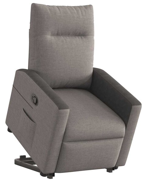 Zvedací polohovací křeslo taupe textil 3324057