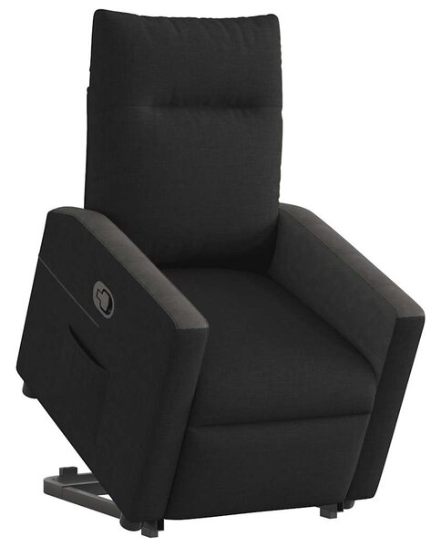 Zvedací polohovací křeslo černé textil 3324054