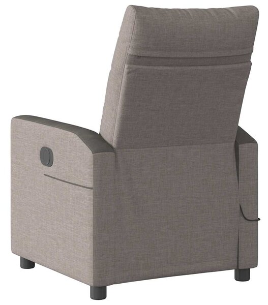Elektrické masážní polohovací křeslo taupe textil 3324050