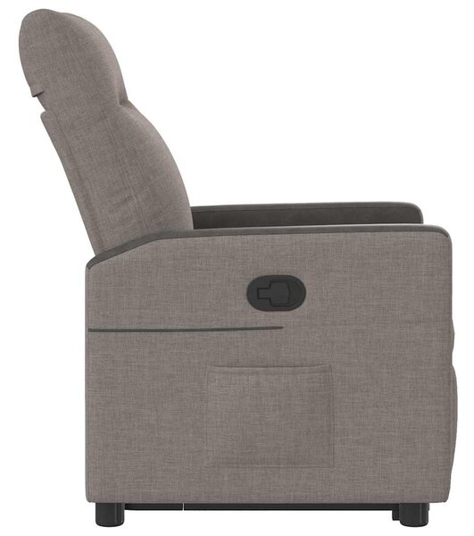 Zvedací polohovací křeslo taupe textil 3324057