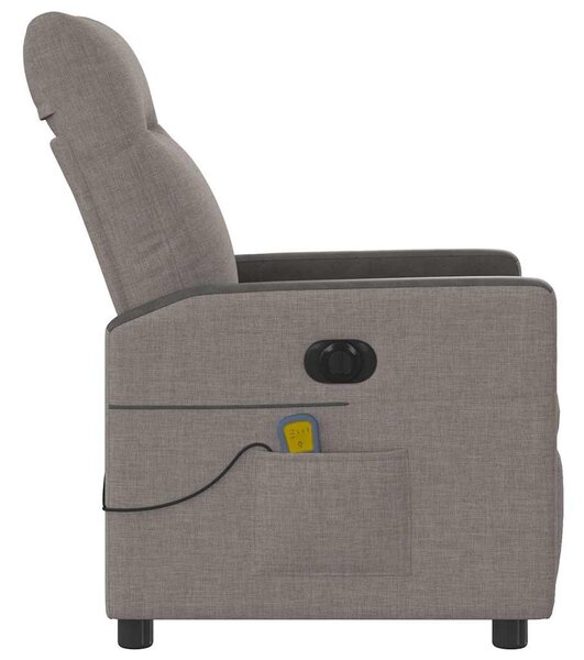 Elektrické masážní polohovací křeslo taupe textil 3324050