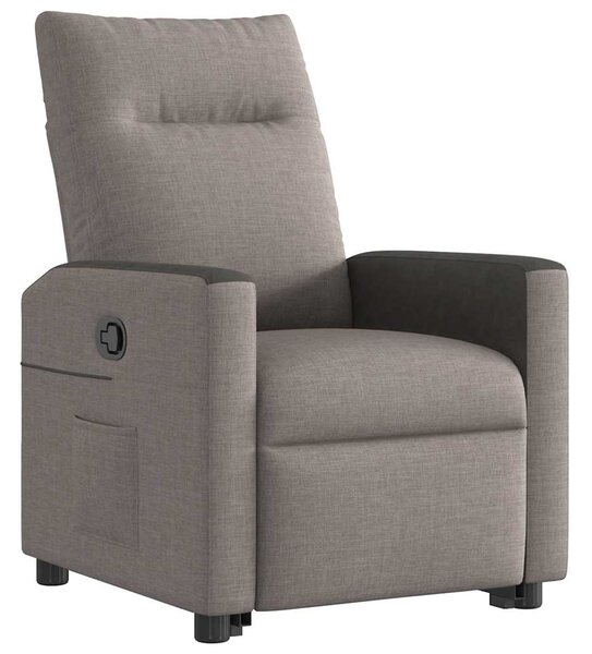Zvedací polohovací křeslo taupe textil 3324057