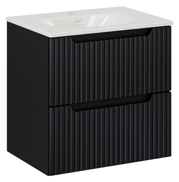 Koupelnová skříňka s umyvadlem NOVA Black U60/1 | 60 cm