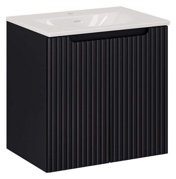 Koupelnová skříňka s umyvadlem NOVA Black U60/2 | 60 cm