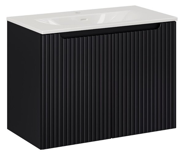 Koupelnová skříňka s umyvadlem NOVA Black U80/2 | 80 cm