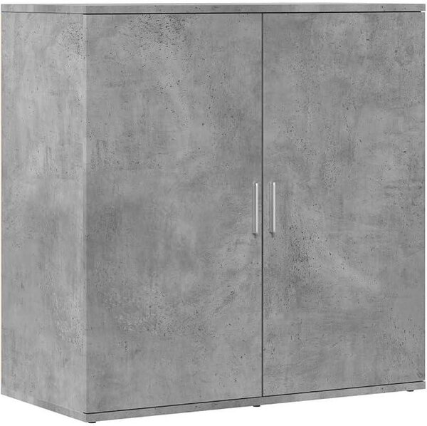 Komoda Betongrau o rozměrech 79x38x80 cm, vyrobená z dřevotřískové desky, s nosností 70 kg. Moderní komoda do obývacího pokoje s velkým úložným prostorem a úsporným designem, vhodná do kuchyně, chodby a ložnice