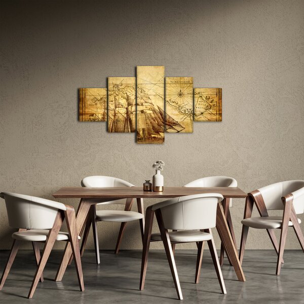 Obraz - Stará mapa (125x70 cm)