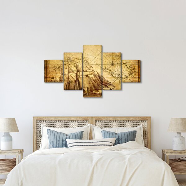 Obraz - Stará mapa (125x70 cm)