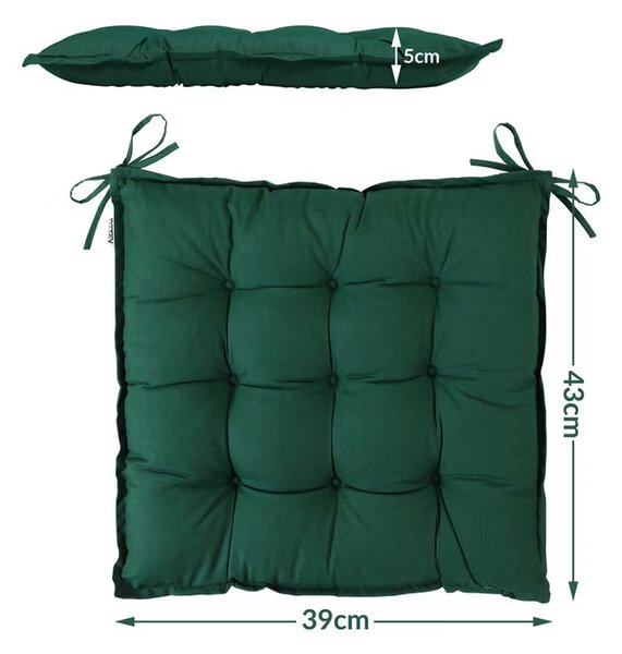 FurniGO 6 x poduška Cozy - zelená