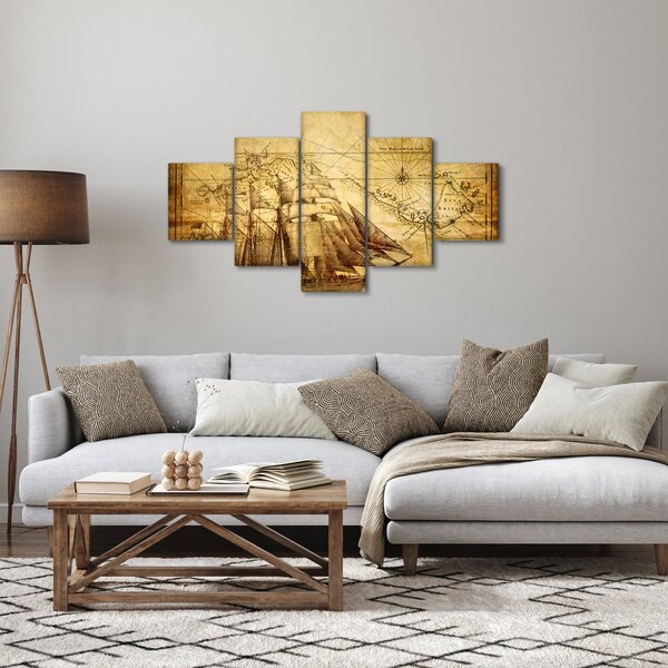 Obraz - Stará mapa (125x70 cm)