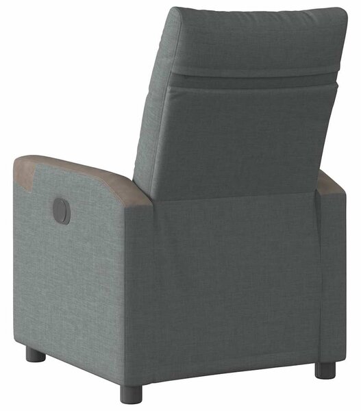 Elektrické polohovací křeslo tmavě šedé textil 3324081