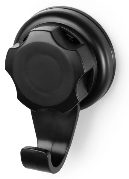 Malé háčky na stěnu Compactor Bestlock Black s přísavkami bez vrtání,nosnost až 3 kg, 4 ks