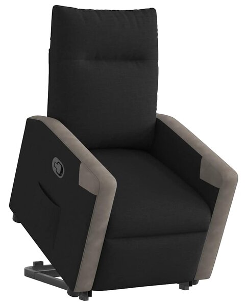 Zvedací polohovací křeslo černé textil 3324092