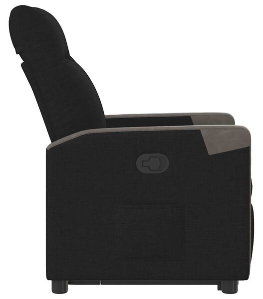 Zvedací polohovací křeslo černé textil 3324092