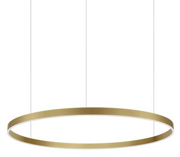Nova Luce Motif LED kruhové závěsné svítidlo stmívatelné CCT Zlatá3000K TRIAC⌀150cm
