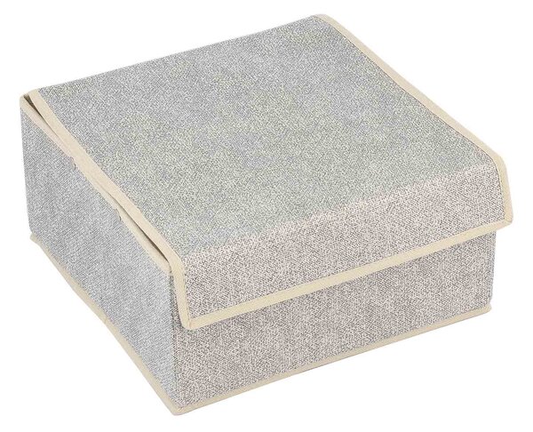MSV prodyšný zásuvkový box, s 9 přihrádkami, šedý, polypropylen, 26,5 x 26,5 x 13 cm