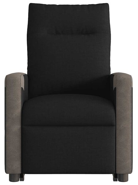 Zvedací polohovací křeslo černé textil 3324092