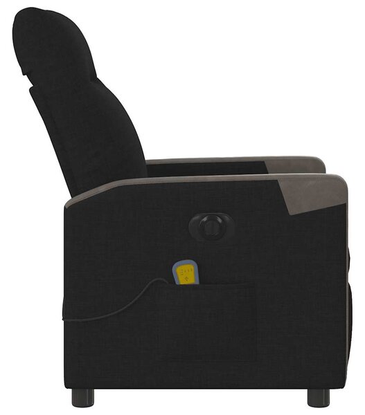 Elektrické masážní polohovací křeslo černé textil 3324087