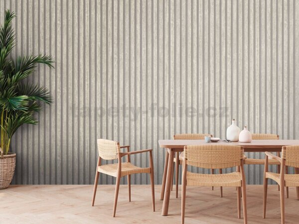 Vliesové tapety na zeď 39109-5, rozměr 10,05 m x 0,53 m, dekorační stěnové panely dub světle šedý, A.S.Création