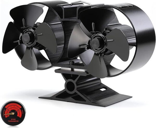 Ventilátor do kamna s 8 lopatkami, pro kamna a pece. Sada příslušenství do kamna, bez elektrického napájení. Ventilátor poháněný teplem, vhodný pro velké prostory, kamna na dřevo a další. Ekologický provoz bez elektřiny