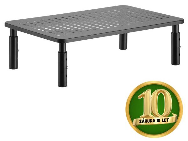 Podstavec pod monitor Holmios, 37x23cm, výška 10-14cm, nosnost 20kg, 10 let záruka