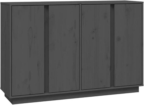 Komoda Grau o rozměrech 120x35x80 cm, vyrobená z masivního borového dřeva, s nadčasovým designem a velkým úložným prostorem, vhodná do obývacího pokoje, chodby, ložnice a na balkon
