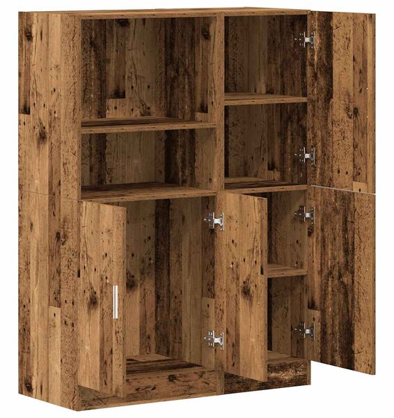 Sada 2 kusů kuchyňských skříněk old wood kompozitní dřevo 3324149