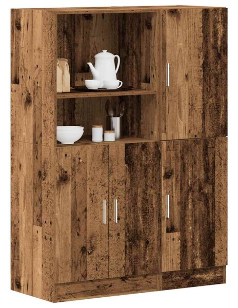 Sada 2 kusů kuchyňských skříněk old wood kompozitní dřevo 3324149