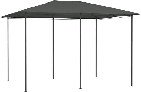 Pavilon 3x4x2,6 m, barva antracit, 160 g/m². Zahradní pavilon, pergola, stříška pro terasu. Samostatně stojící konstrukce určená pro rodinná setkání a různé venkovní aktivity