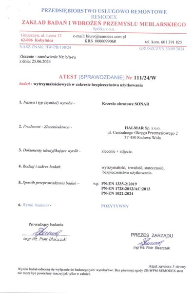 Halmar Kancelářská židle SONAR černá