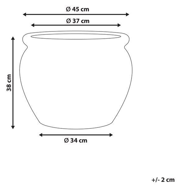 Květináč MACEDON 45 cm Tmavě zelená