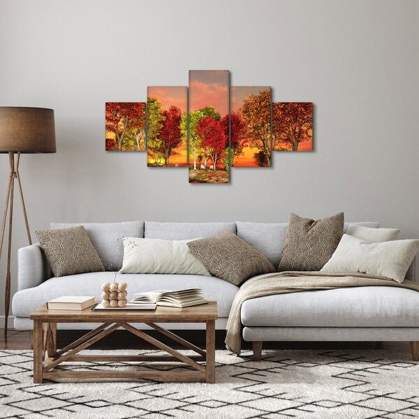 Obraz - Barevné stromy (125x70 cm)